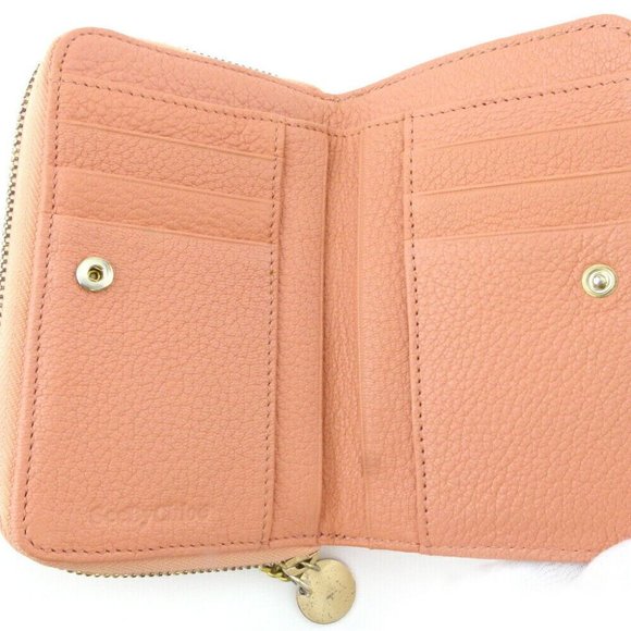 Authentic chloe round zipper wallet Middle -length wallet USED - Picture 5 of 9